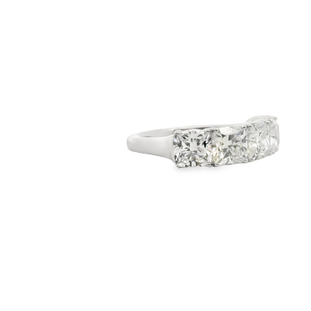 Cushion Cut Diamond 5 Stone Ring - 3 1/2 Ct