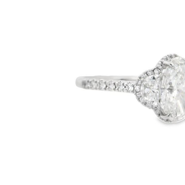 Diamond Engagement Ring - 3 Ct Oval Center