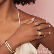 SHY CREATION - FLUSH SET DIAMOND BAND