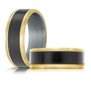 Carbon Fiber, Gold & Tantalum Mardini Wedding Band