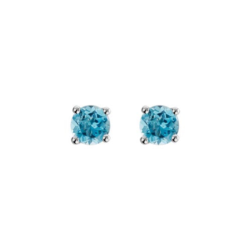 BLUE TOPAZ STUD EARRINGS