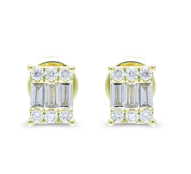 Diamond Cluster Post Earrings