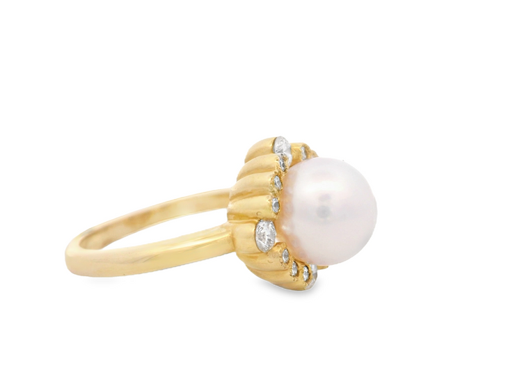 Pearl & Diamond Ring