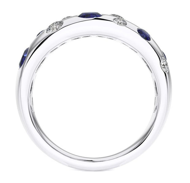 Sapphire & Diamond Dome Ring