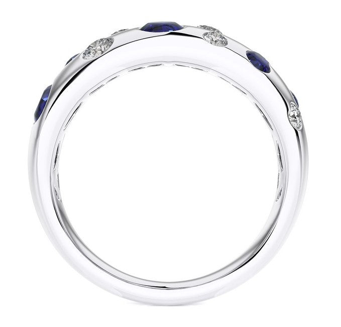 Sapphire & Diamond Dome Ring