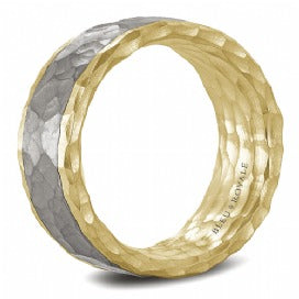 CROWN RING - HAMMERED BAND