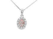 Blue & Pink Diamond Reversible Pendant