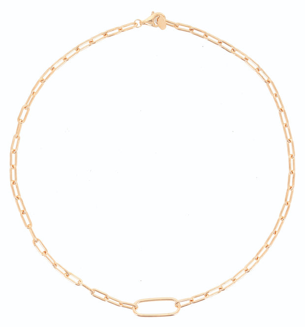 VERMEIL PAPERCLIP CHAIN NECKLACE