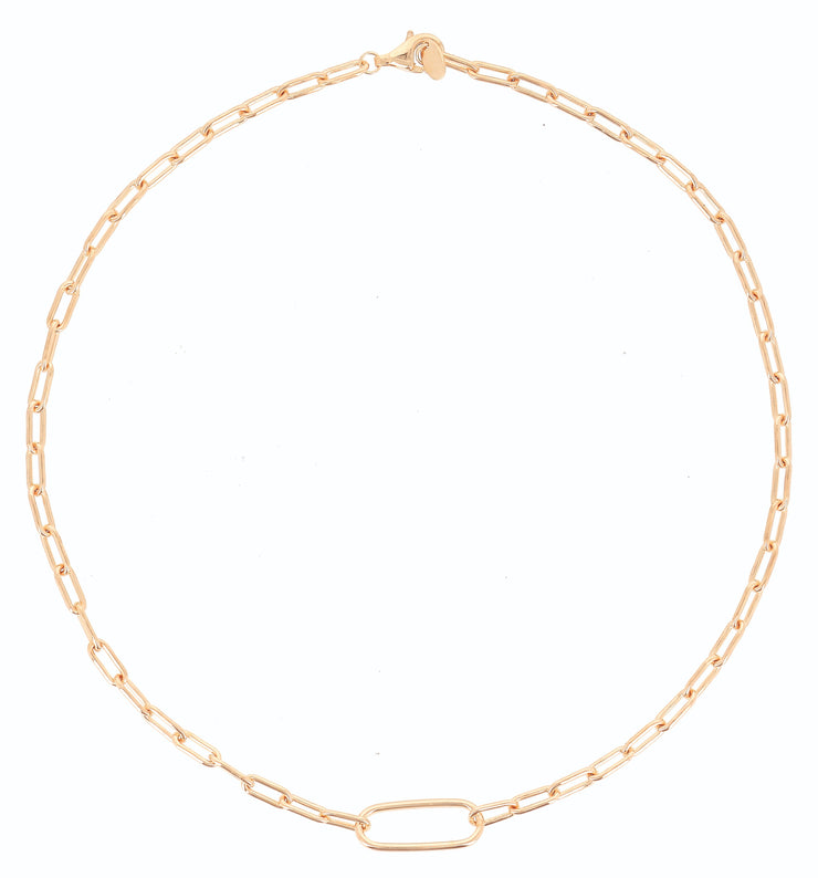 VERMEIL PAPERCLIP CHAIN NECKLACE