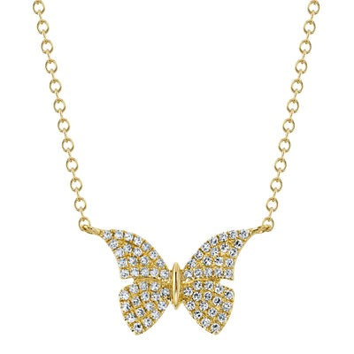 Shy Creation - Diamond Butterfly Pendant
