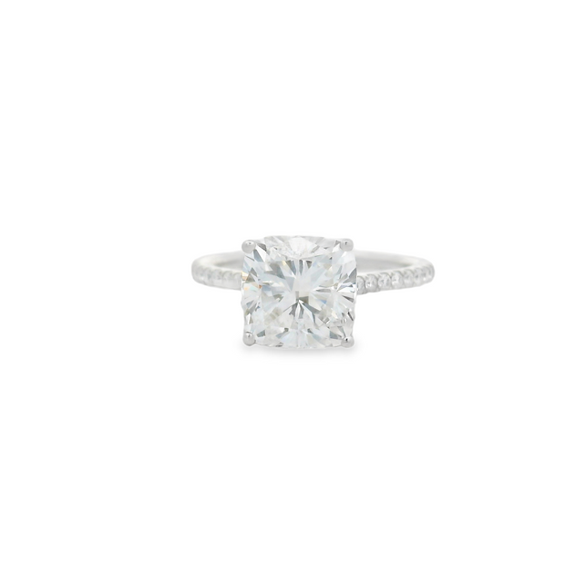 Diamond Engagement Ring - 3 Ct Square Cushion Center