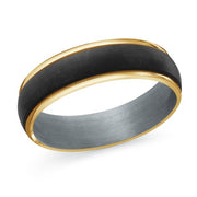 ?BLACK CARBON FIBER, GOLD & TANTALUM MARDINI WEDDING BAND
