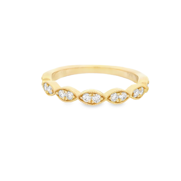 MARQUISE SHAPE DIAMOND WEDDING BAND