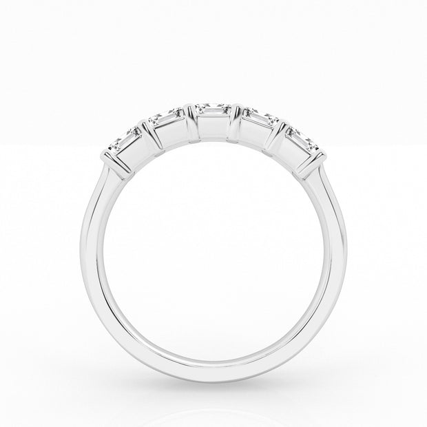 Emerald Diamond 5 Stone Ring - 3 1/2 Ct