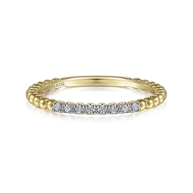 GABRIEL & CO - Bujukan Bead and Diamond Stackable Ring