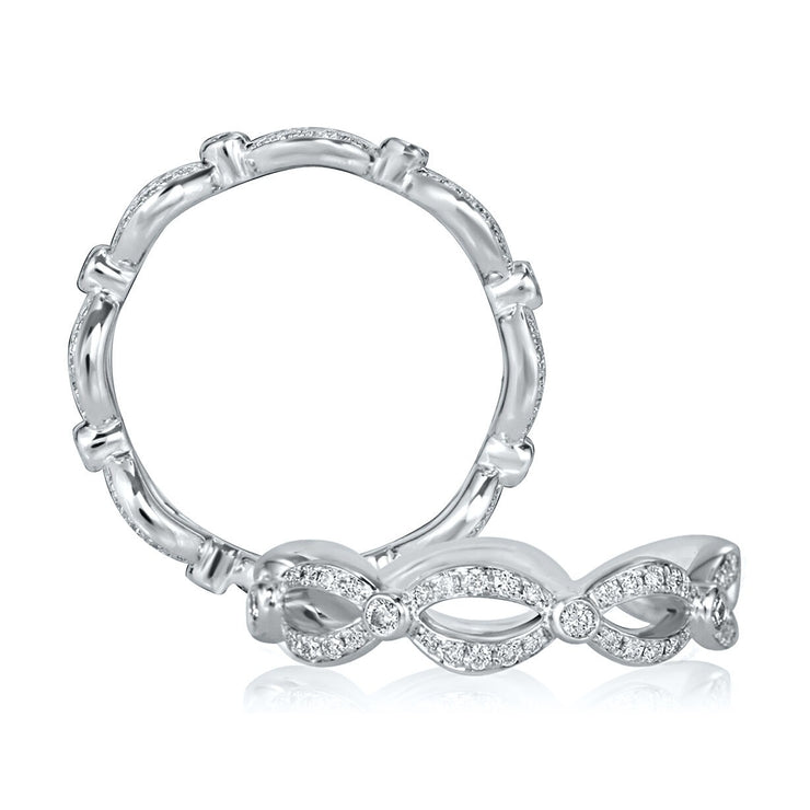 A Jaffe - Pave Open Twist Eternity Band - 1/2 Ct