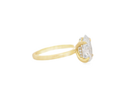 Hidden Halo Diamond Engagement Ring – 3 Ct Oval Center