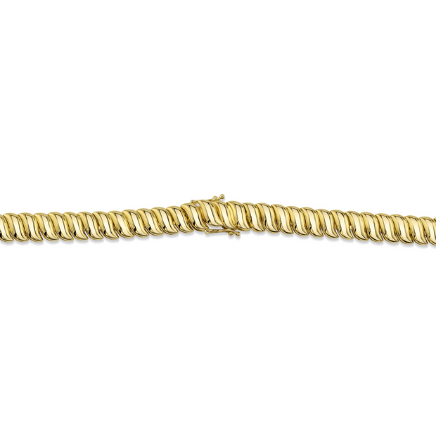 Diamond Ribbed Necklace