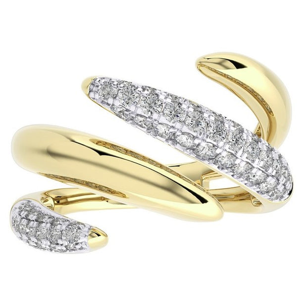 Diamond Bypass Ring