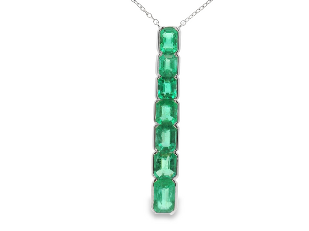 Emerald Bar Pendant