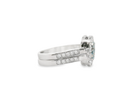 Blue & White Diamond Reversible Ring
