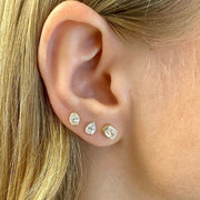 Emerald Diamond Stud Earrings