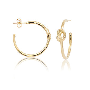 YELLOW GOLD HOOP EARRINGS