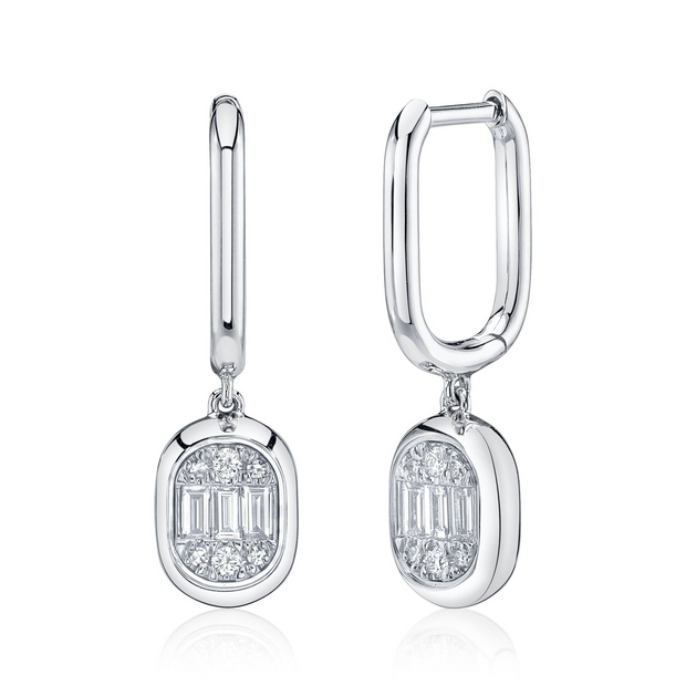 Shy Creation - 0.20Ct Diamond Baguette Earring