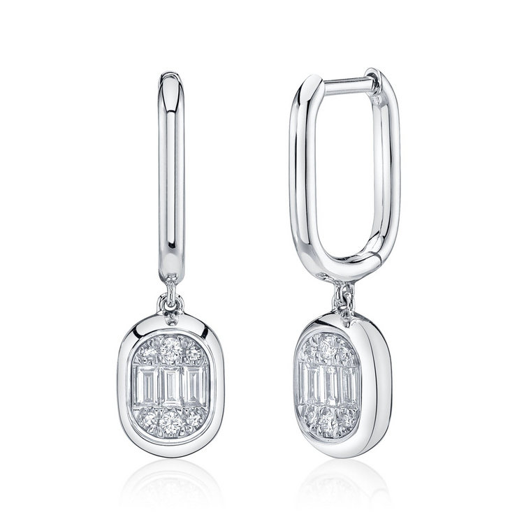 Shy Creation - 0.20Ct Diamond Baguette Earring