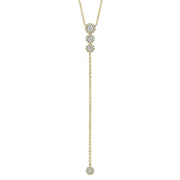 Shy Creation - Diamond Lariat Necklace