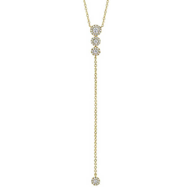 Shy Creation - Diamond Lariat Necklace