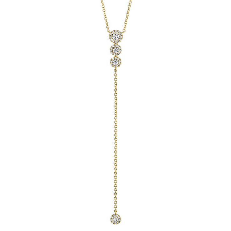 Shy Creation - Diamond Lariat Necklace