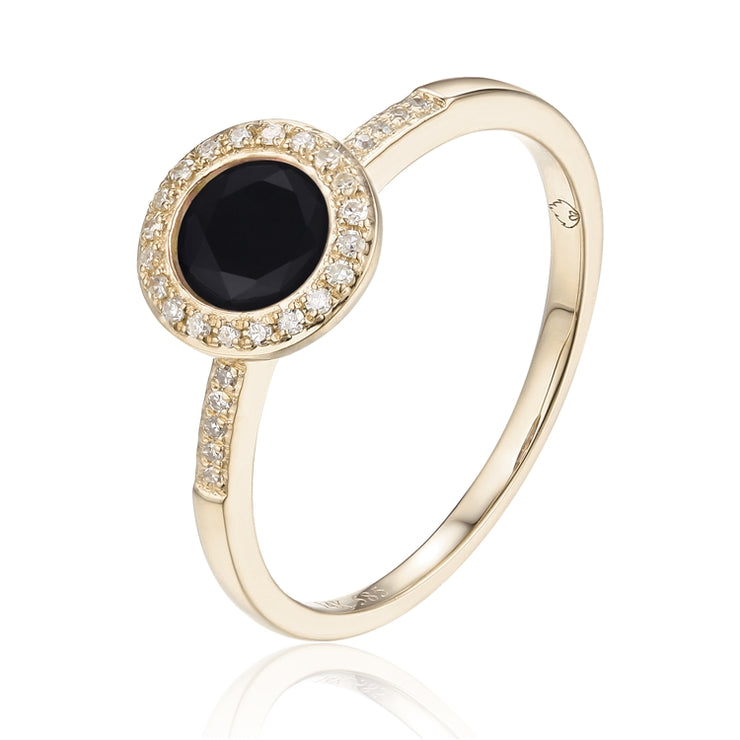 LUVENTE – BLACK ONYX & DIAMOND RING