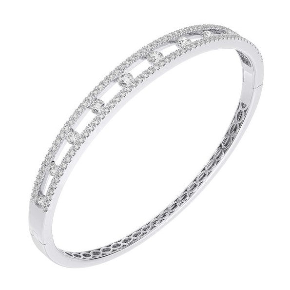 Graduated Diamond Bangle Bracelet
