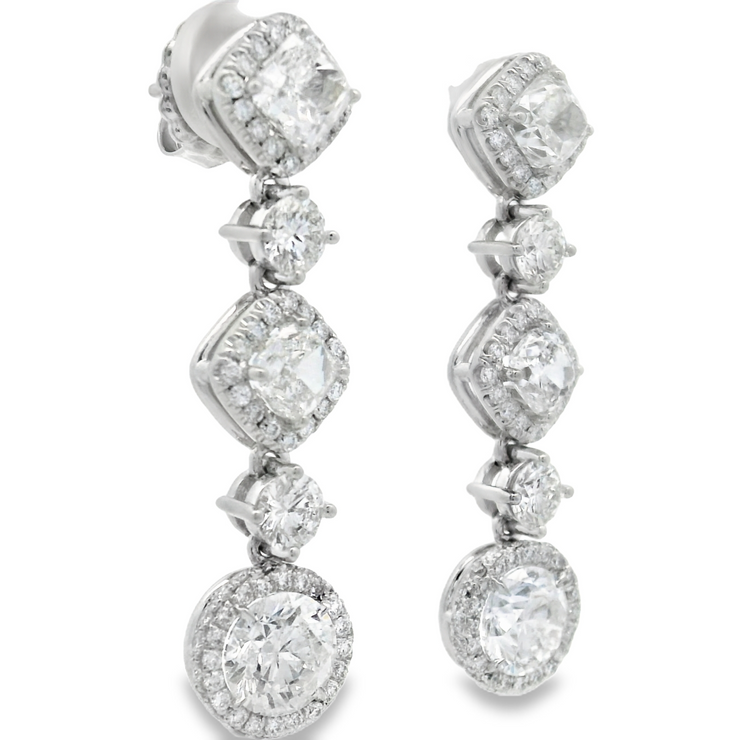 Diamond Dangle Earrings - 5 1/2 Ct