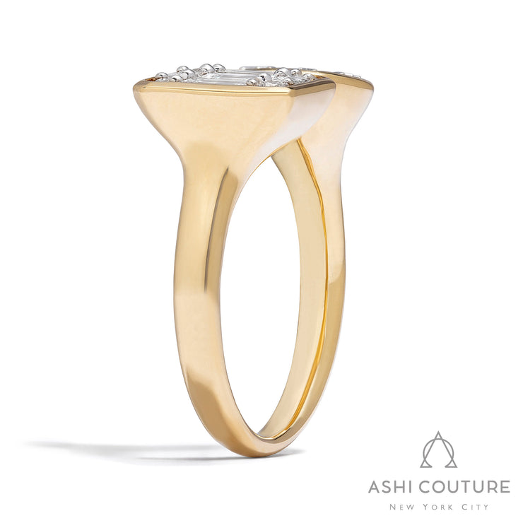 Couture Round & Emerald Toi Et Moi Open Diamond Ring