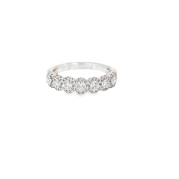 DIAMOND HALO WEDDING BAND – 0.80 TCW