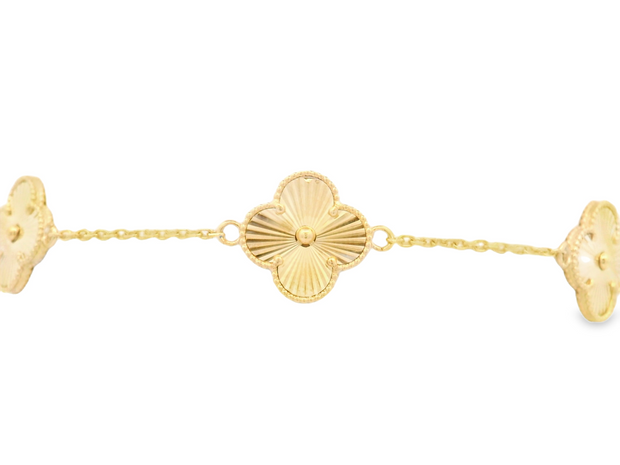 Yellow Gold Clover Bracelet