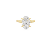 Hidden Halo Diamond Engagement Ring – 3 Ct Oval Center