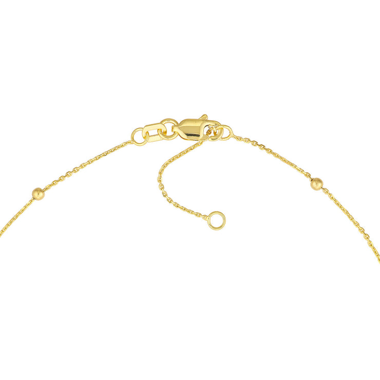 YELLOW GOLD BEADED ANKLET