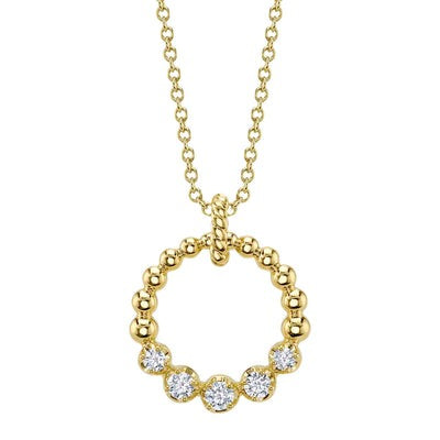 Shy Creation - Open Circle Diamond Pendant