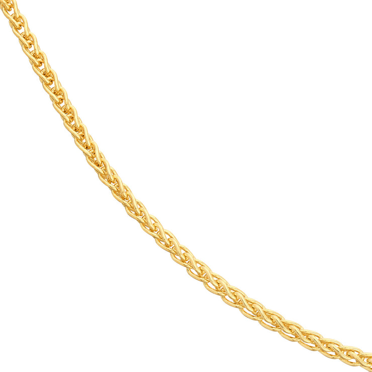 YELLOW GOLD ROUND WHEAT CHAIN 22"