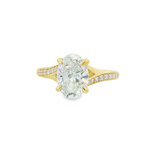 Diamond Engagement Ring - 2 Ct Oval Center