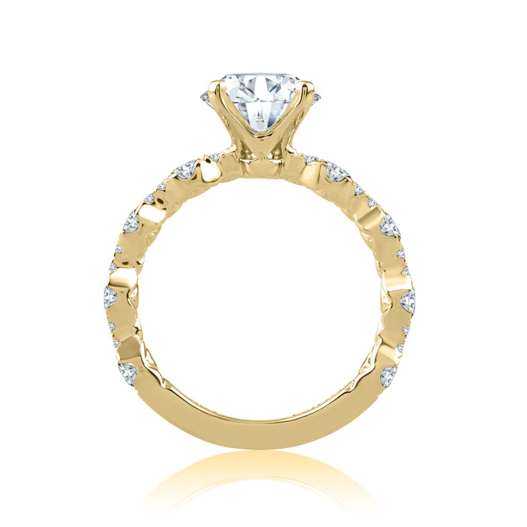 A Jaffe - Bubble Shank Diamond Engagement Ring Setting