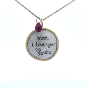 SILVER PERSONALIZED DISC PENDANT