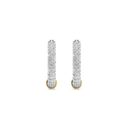 TI SENTO - STERLING SILVER CUBIC ZIRCONIA HUGGIE HOOPS