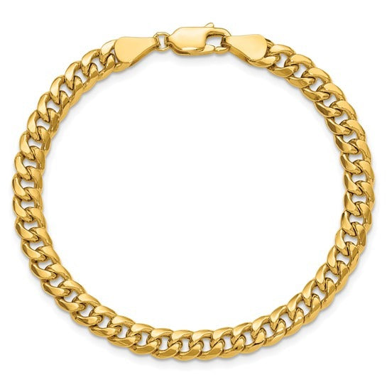 GOLD MIAMI CUBAN BRACELET 8"