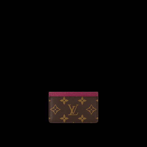 Louis Vuitton Monogram & Fuschia Card Holder