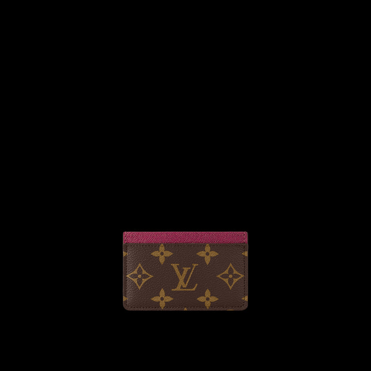 Louis Vuitton Monogram & Fuschia Card Holder