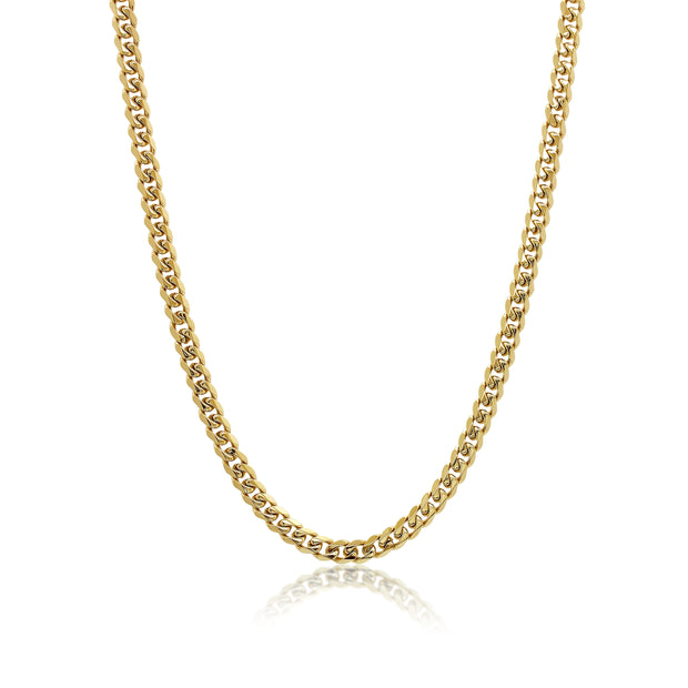 Gold Plated 7.7mm Curb Chain